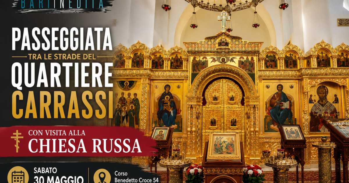 Bari, passeggiata tra le strade del quartiere Carrassi con visita alla Chiesa Russa